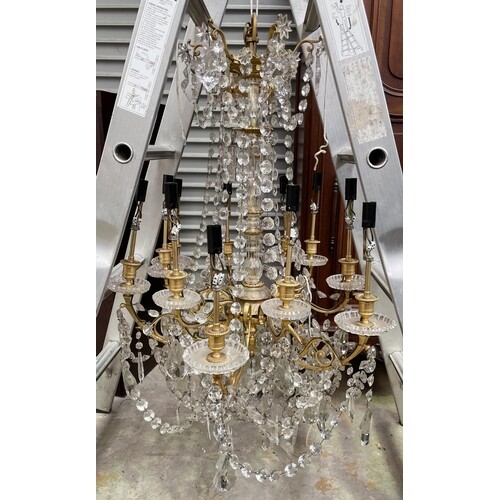 (Withdrawn) Impressive French eleven light chandelier, cast ...