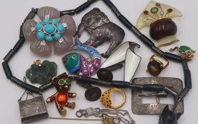 JEWELRY. Collection of Assorted Silver and Costume