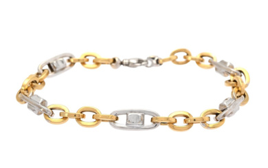 Jewellery Bracelet BRACELET, 14K gold, partly rhodium plated, length ...