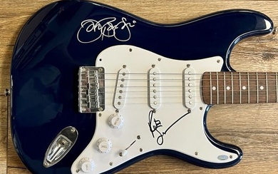 Jon Bon Jovi/Ritchie Sambora signed Fender Squire Bullet Electric Guitar