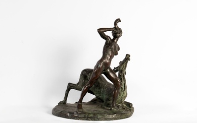Jules GELEYN (XIXe siècle) L'Hallali, Sculpture... - Lot 189 - Alexandre Landre Strasbourg