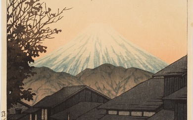 KAWASE HASUI (1883-1957), MT. FUJI FROM YUIMACHI AT SURUGA