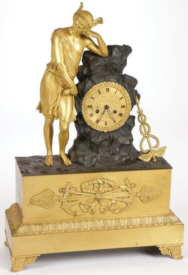 LARGE FRENCH FIGURAL MANTLE CLOCK