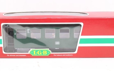 LGB: A boxed Lehmann-Gross-Bahn, G Gauge, DB Green Coach, Reference...