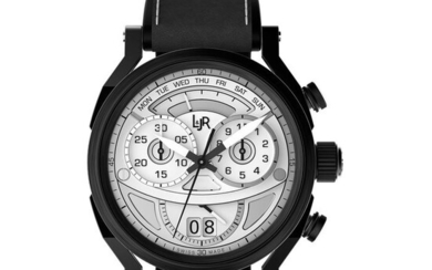 L&JR - Chronograph Day and Date Black PVD Silver - S1501 - Men - 2011-present