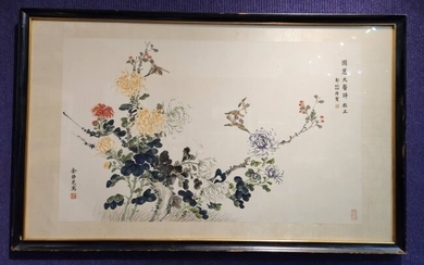 Large Chinese painting by Yu Jingzhi