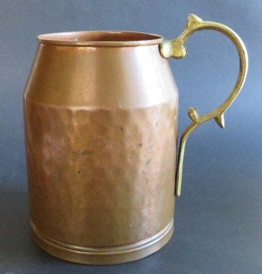 Large Solid Copper Tankard, Mug Made in Turkey 1970s