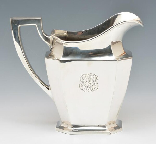 Large Sterling Silver Water Pitcher.