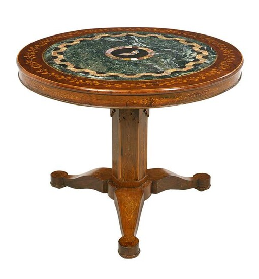 Louis-Philippe Marble-Top Center Table