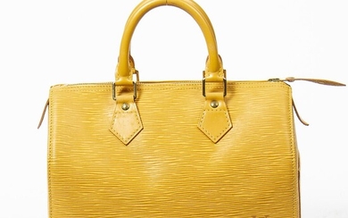 SOLD. Louis Vuitton: A "Speedy 25" bag made of yellow Epi leather with gold tone hardware, two handles and one exterior pocket. – Bruun Rasmussen Auctioneers of Fine Art