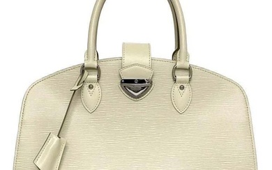 Louis Vuitton Handbag Pont Neuf GM White Silver Yvoir Epi M5904J Leather FL3181 LOUIS VUITTON Boston