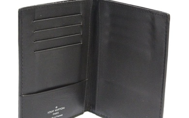 Louis Vuitton - LOUIS VUITTON Portafoglio Porta carte MB0128 Taiga Ardoise Pelle marrone testa di moro Vuitton - Wallet