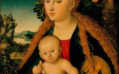 Lucas Cranach - The Virgin and Child Under an Apple Tree