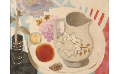 *MARY FEDDEN (1915-2012) 'Jug and grapes on a table' 1977, ...