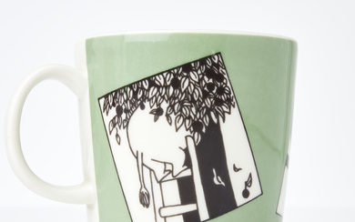 MOOMIN MUG.“Mug Green” Arabia, Finland, 1990-93, porcelain.