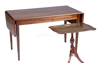 Mahogany coffee table and side table, 1900s (2)