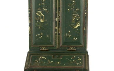 Maitland-Smith (British) Chinese Chippendale Style Miniature Cabinet, H 42.5" W 19" Depth 11"