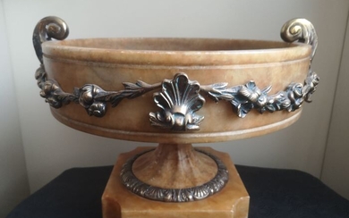 Marble Coupe with solid Bronze Ornaments - Marble - Early 20th century