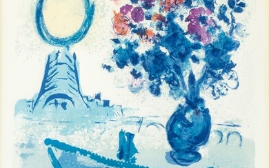 Marc Chagall (Witebsk 1887 - Paris 1985). Bateau Mouche au Bouquet.