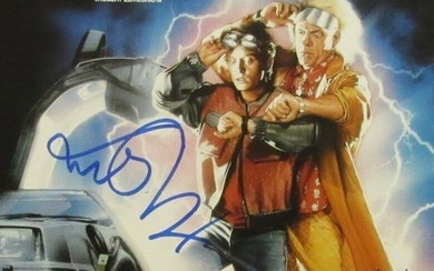Michael J Fox/Christopher Lloyd sign/auto 11x17 Movie Poster JSA/BAS 173672