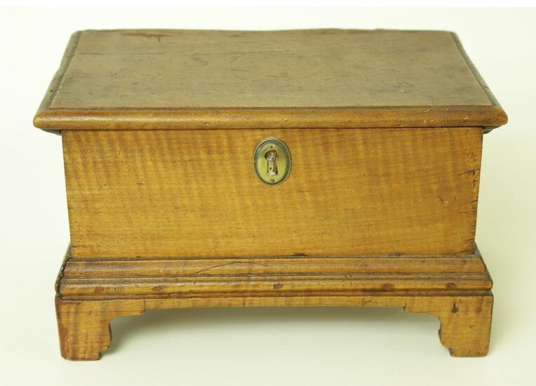 Miniature Chippendale Tiger Maple Blanket Chest, late 18th Century