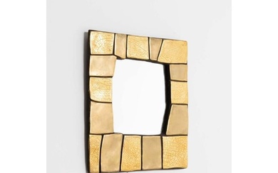 Mithé Espelt (1923-2020) Mirror model 'Cuzco' Gold-enhanced enamelled ceramic Model created