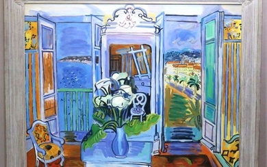 Monumental After Raoul Dufy Oil Painting on Canvas