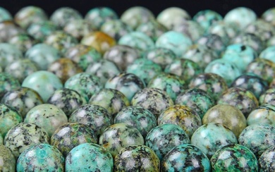 Natural African Turquoise Gemstone 6 mm Round Smooth Plain Beads...
