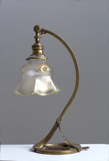 Nautilus glass table lamp. LOETZ. 1920-30s