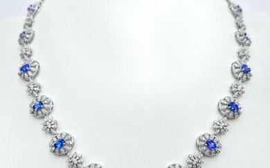 Necklace White gold Tanzanite - Diamond