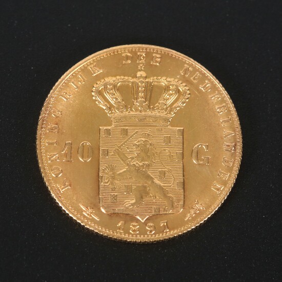 Nederland - Gouden 10 Gulden, Wilhelmina 1897