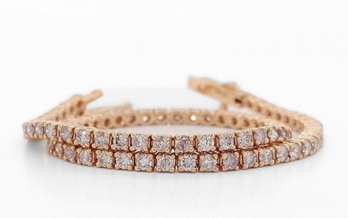 No Reserve Price - 2.33 Carat Pink Diamonds Bracelet - Rose gold