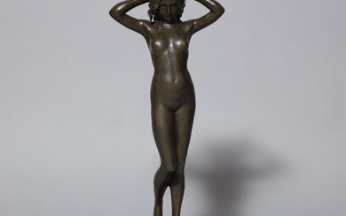 PITTA LUGA. After. Large sculpture of a young woman, bronze, 78 cm.