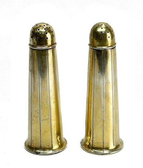 Pair Wallace Gilt Sterling Silver Salt & Pepper Casters