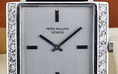 Patek Philippe - Manuel Winding Solid White gold 18K / 0,750 with 18 Pieces diamonds - Ref. 3578/1 - Men - 1970-1979