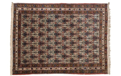 Persian carpet Abadeh late 20th centurywool on cottonstylized vases design2 12 x 155 cm