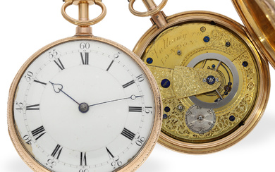Pocket Watch: very fine Vulliamy London precision pocket watch with duplex escapement, Hallmarks London 1811