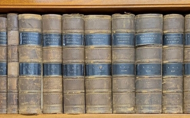 Political interest: 15 volumes of journals from "The Statistical Society" dating from 1839.