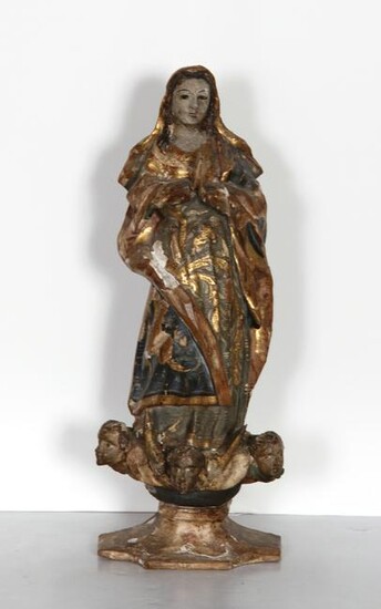 Religious Figure IV, Hand-Carved and Painted Wood