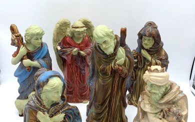 Religious objects - 6 ceramic nativity figures - Ceramic - 1950-1960