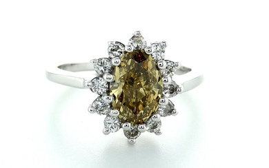 Ring - 14 kt. White gold - 1.66 tw. Diamond (Natural) - Diamond