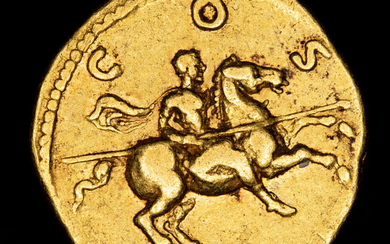 Roman Empire - Aureus - Hadrian (AD 117-138). Rome mint, AD 124-128. COS III / Emperor riding horse - Gold