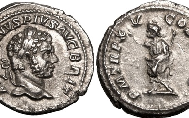 Roman Empire Caracalla AD 212 AR Denarius Near Extremely Fine