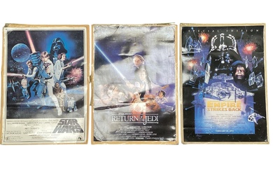STAR WARS, three laminated Star Wars Posters. Special Edition...
