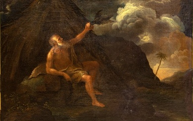Salvator Rosa (1615–1673), Ambito di - San Paolo di Tebe - NO RESERVE