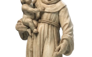 Ignoto scultore scuola veneta del XVIII secolo, Sant'Antonio da Padova col Bambino