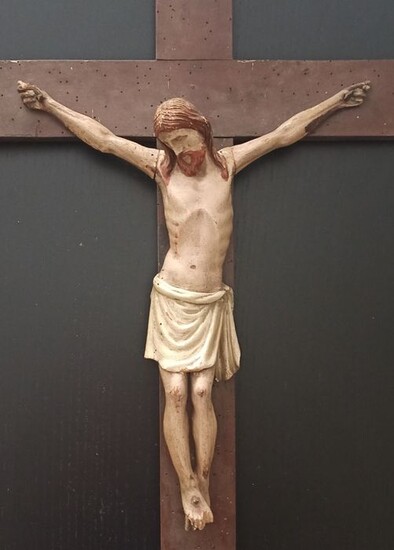 Sculpture, Crucifix - 78 cm. - Wood - 19th century