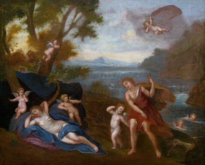 Scuola italiana del XVII secolo - Venere e Adone