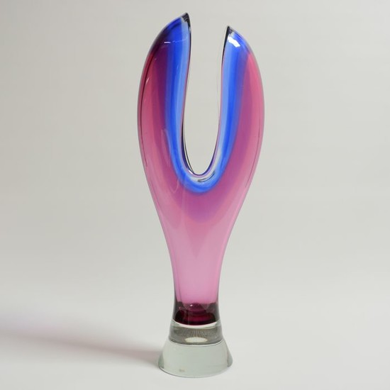 Seguso Vetri d'Arte, Attr. - Large vase with valve (50.5 cm) - Submerged glass