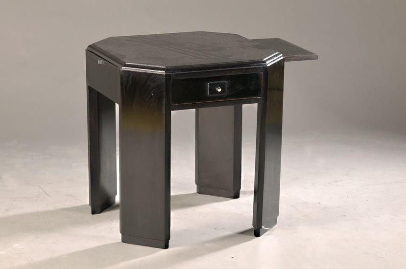 Side table/small table, France, 1940s, wood black...